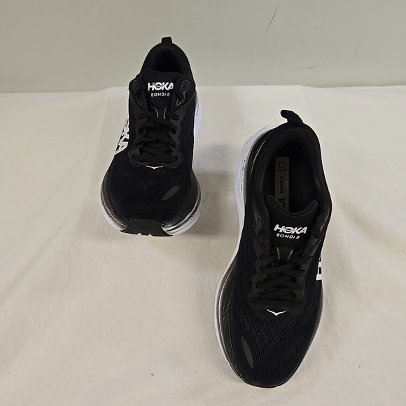 Hoka One One HOKA Bondi 8 Black White Women's Size 9.5 B - Picture 12 of 13